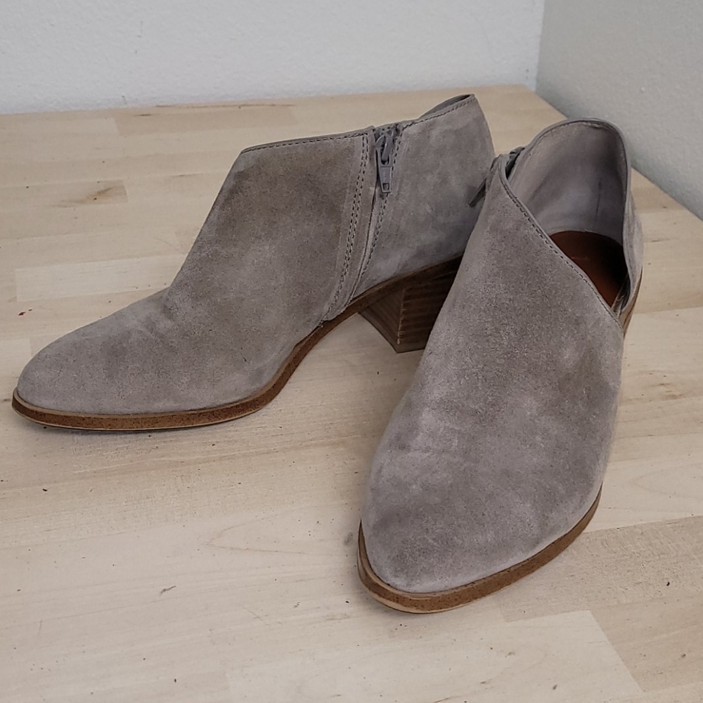 1. State Grey Suede booties